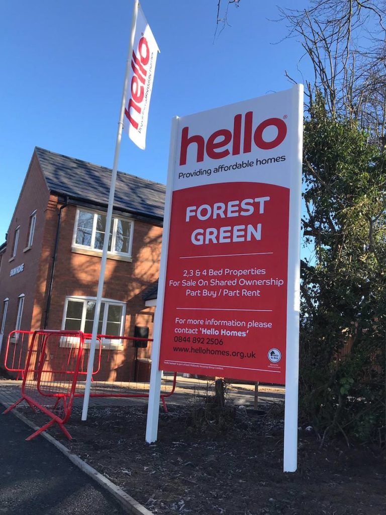 Sign Direct Leicester Single Post Signs Signage Solutions Hello Homes
