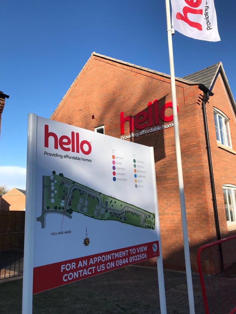 Sign Direct Leicester Single Post Signs Signage Solutions Hello Homes