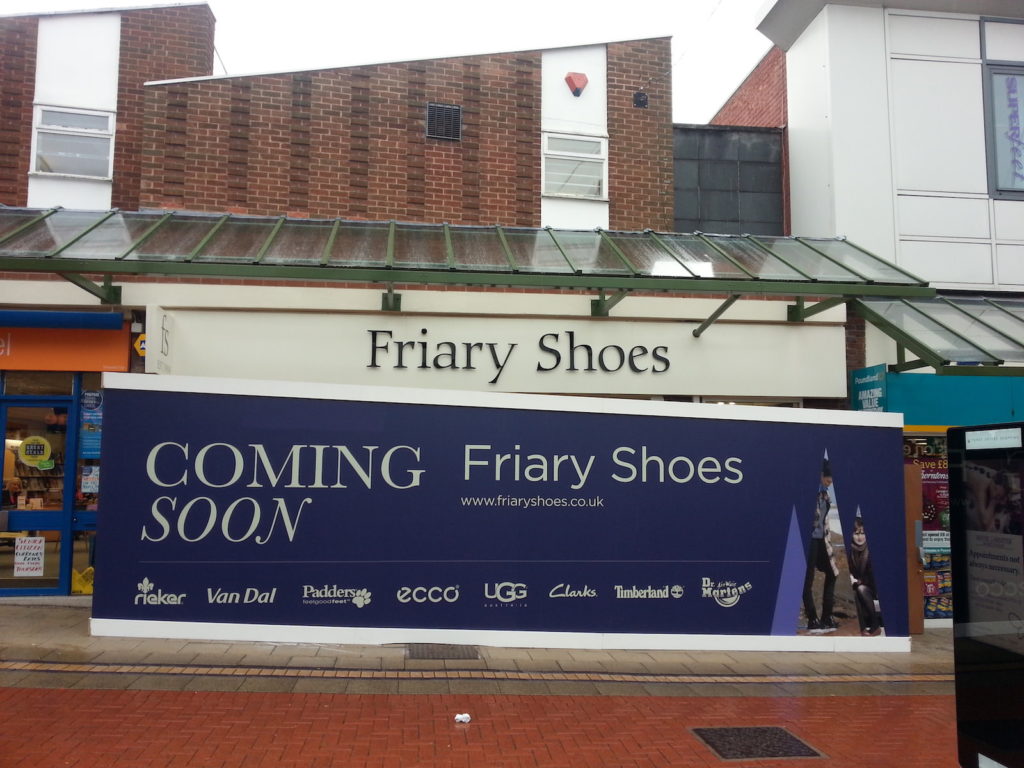 Sign Direct Leicester Point of Sale Retail Signage Solutions Friary Shoes