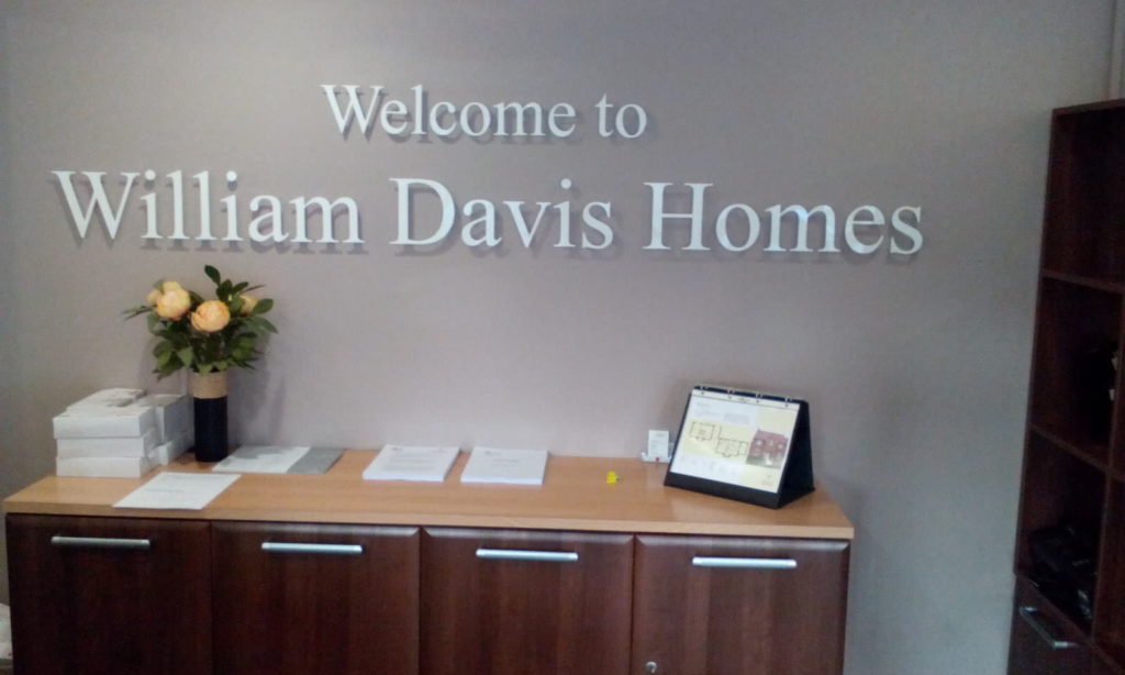 Sign Direct Property Development Internal Point of Sale William Davis Homes Signage Solution Leicester