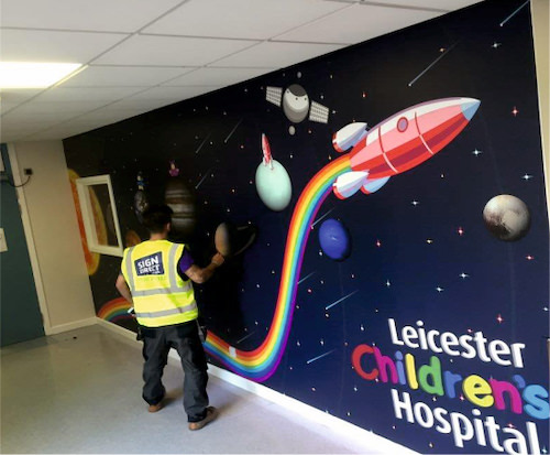Sign Direct Leicester Signage Solutions NHS Wall Art Leicester Children's Hospital