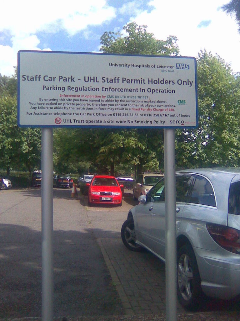 Sign Direct Leicester Signage Solutions NHS Carpark Permit Sign